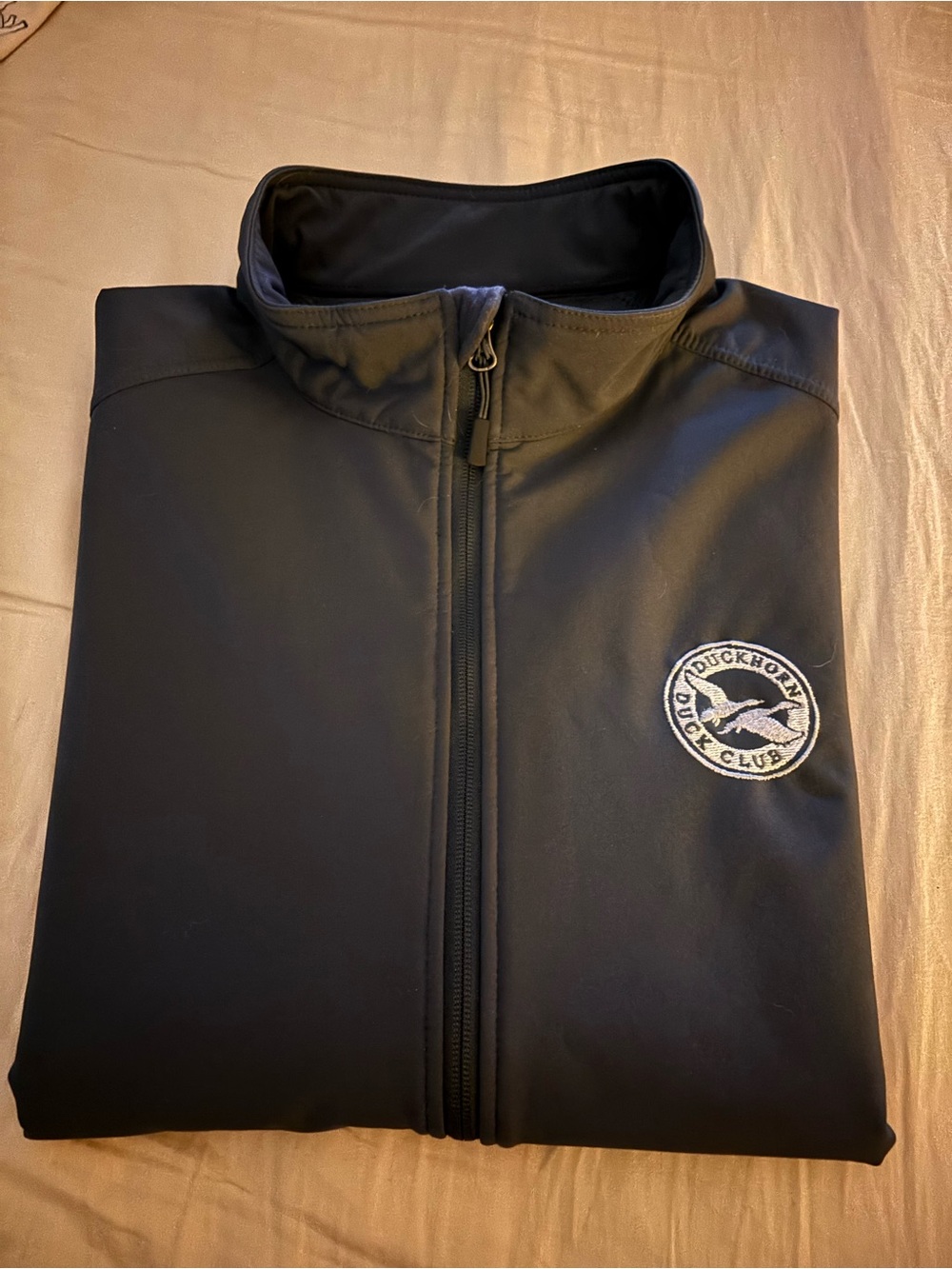 Port Authority Dark Gray Men Vest w/ Soft Fleece Lining Embroidered by Duckhorn